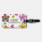 Big Flowers, op maat gesneden Bagagelabels (Voorkant horizontaal)