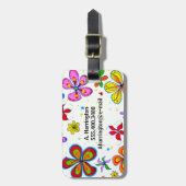 Big Flowers, op maat gesneden Bagagelabels (Voorkant verticaal)
