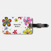 Big Flowers, op maat gesneden Bagagelabels (Achterkant horizontaal)