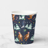 Big Foot, Aliens en Rendier Kerstmis Papieren Bekers (Rechts)