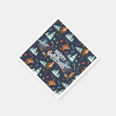 Big Foot, Aliens en Rendier Kerstmis Servet (Hoek)