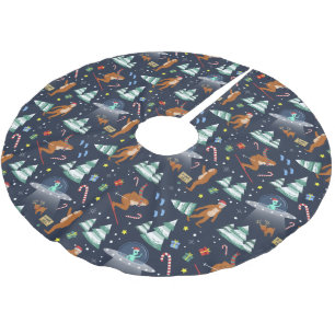 Big Foot, Aliens en Rendier Sci-Fi Kerstmis Kerstboom Rok