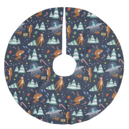 Big Foot, Aliens en Rendier Sci-Fi Kerstmis Kerstboom Rok