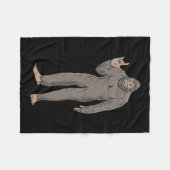 Big Foot ASL Hand Gesture Doof Gehoorverlies Waren Fleece Deken (Voorkant (Horizontaal))