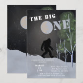 Big Foot Big One eerste verjaardag Kaart (Voorkant / Achterkant)