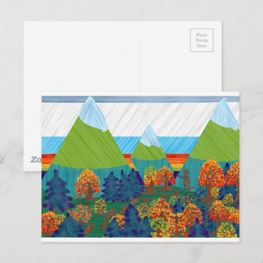 Big Foot Briefkaart (Voorkant / Achterkant)