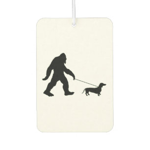 Big Foot die zijn hond rondloopt Luchtverfrisser
