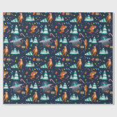 Big Foot en Alien Abductie Cadeaupapier (Vlak)