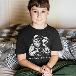 Big Foot en Alien Positieve Affirmatie Grappig T-shirt