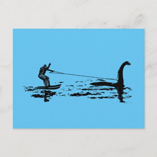 Big Foot en Nessie Briefkaart (Voorkant)