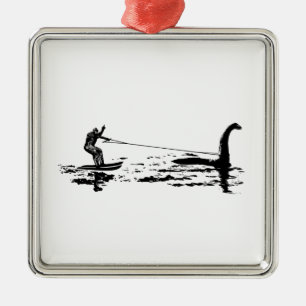 Big Foot en Nessie Metalen Ornament