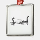 Big Foot en Nessie Metalen Ornament (Links)