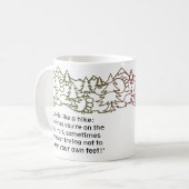 Big Foot Hiker Voetafdrukken Gepersonaliseerde Mok (Voorkant links)