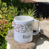 Big Foot Hiker Voetafdrukken Gepersonaliseerde Mok