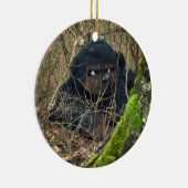 Big Foot in het bos Keramisch Ornament (Rechts)