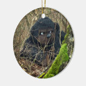 Big Foot in het bos Keramisch Ornament (Links)