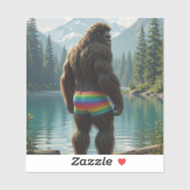 big foot lgbtq+ sticker