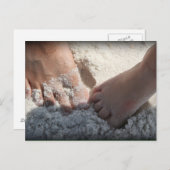 Big Foot Little Foot in de Beach Florida gulf Briefkaart (Voorkant / Achterkant)