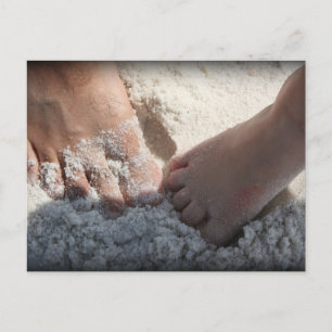 Big Foot Little Foot in de Beach Florida gulf Briefkaart