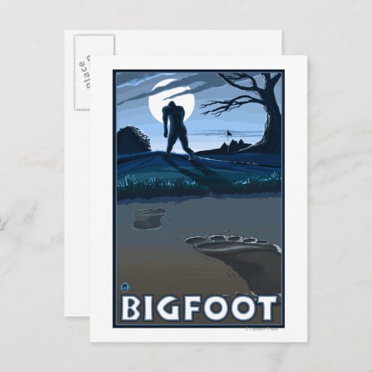 Big Foot loopt door Golf Course Briefkaart (Voorkant / Achterkant)