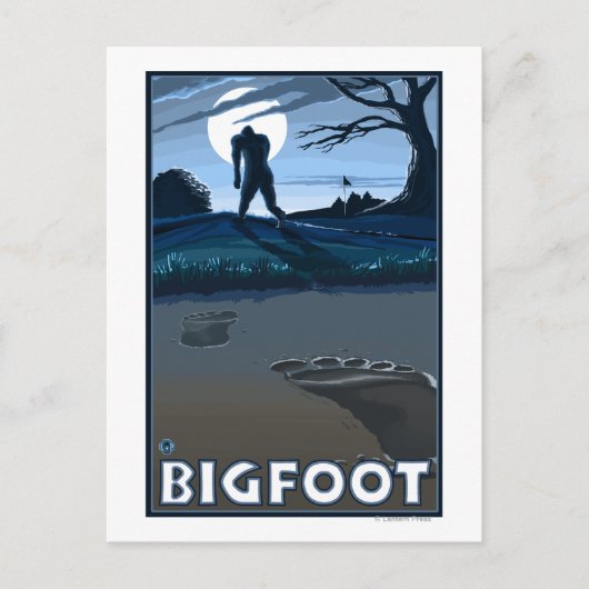 Big Foot loopt door Golf Course Briefkaart (Voorkant)