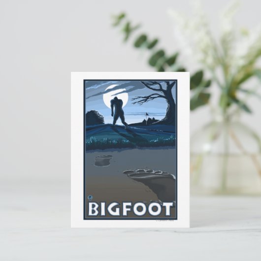 Big Foot loopt door Golf Course Briefkaart (Staand voorkant)