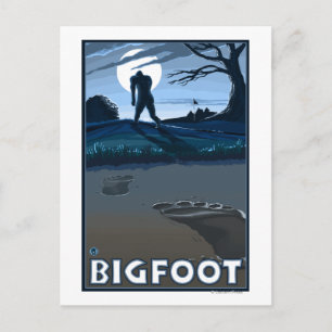 Big Foot loopt door Golf Course Briefkaart