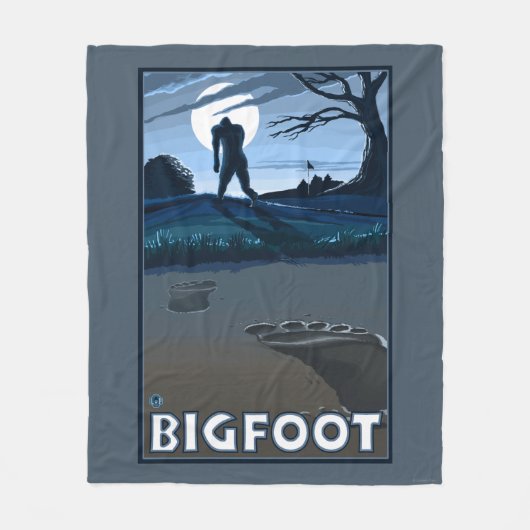 Big Foot loopt door Golf Course Fleece Deken (Voorkant)