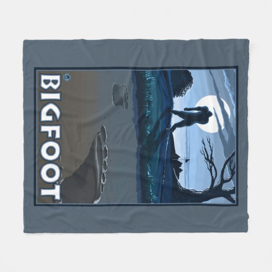 Big Foot loopt door Golf Course Fleece Deken (Voorkant (Horizontaal))
