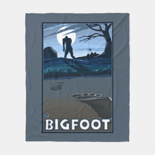 Big Foot loopt door Golf Course Fleece Deken (Voorkant)