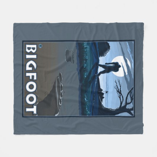 Big Foot loopt door Golf Course Fleece Deken (Voorkant (Horizontaal))