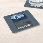 Big Foot loopt door Golf Course Kartonnen Onderzetters (Schuin)