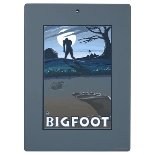 Big Foot loopt door Golf Course Klembord (Achterkant)