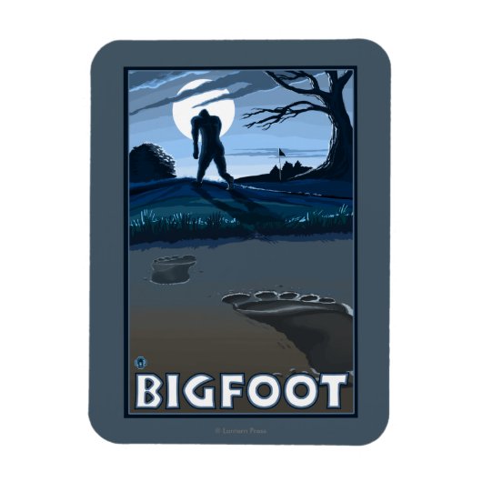 Big Foot loopt door Golf Course Magneet (Verticaal)