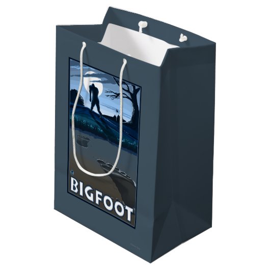 Big Foot loopt door Golf Course Medium Cadeauzakje (Achterkant Gekanteld)