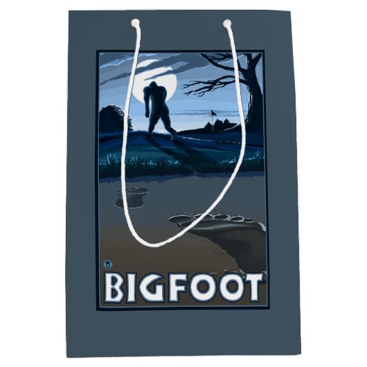 Big Foot loopt door Golf Course Medium Cadeauzakje (Voorkant)