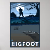 Big Foot loopt door Golf Course Poster (Voorkant)