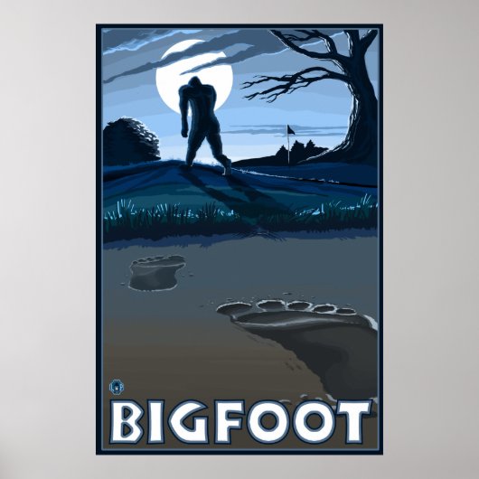 Big Foot loopt door Golf Course Poster (Voorkant)
