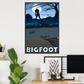 Big Foot loopt door Golf Course Poster (Thuiskantoor)