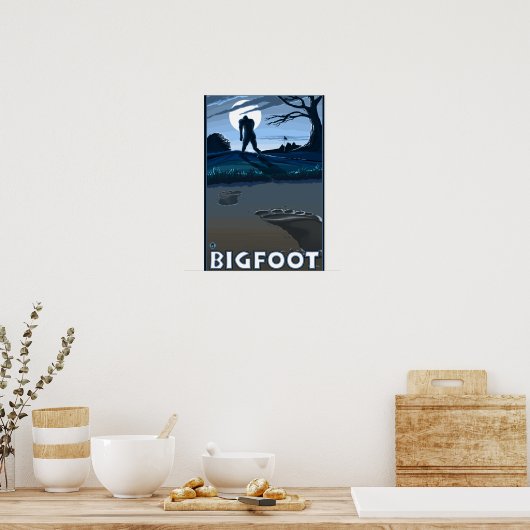 Big Foot loopt door Golf Course Poster (Keuken)