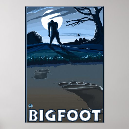 Big Foot loopt door Golf Course Poster (Voorkant)