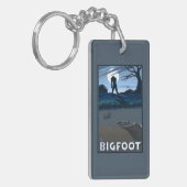 Big Foot loopt door Golf Course Sleutelhanger (Voorkant Links)