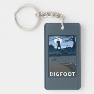 Big Foot loopt door Golf Course Sleutelhanger