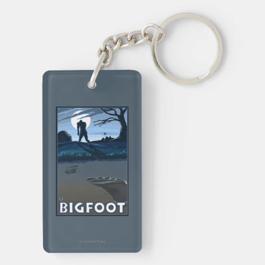 Big Foot loopt door Golf Course Sleutelhanger (achterkant)