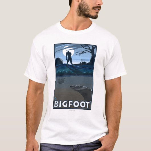 Big Foot loopt door Golf Course T-shirt (Voorkant)