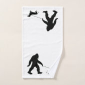 Big Foot loopt zijn hond uit Bad Handdoek (Handdoek)