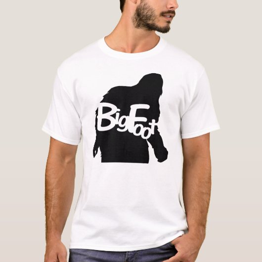 Big Foot Mannen White TShirt (Voorkant)