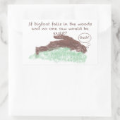 Big Foot Rechthoekige Sticker (Tas)