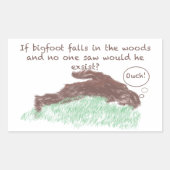 Big Foot Rechthoekige Sticker (Voorkant)