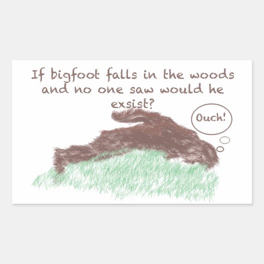 Big Foot Rechthoekige Sticker (Voorkant)